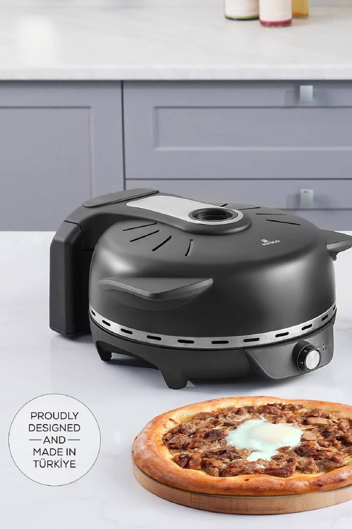 Gastro 10 in 1 Pizza Lahmacun and tandoor Bread Maker Biodiamond Matte Black