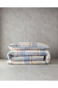 Natural Plaid Single Size Duvet Cover Set Beige