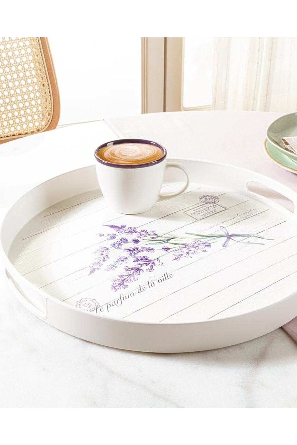 Madame Coco Lavender Round Tray - EGY45323120089