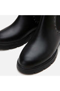 Black Women's Punched Flat Boots