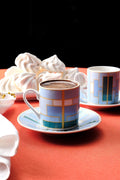 Kiva Blue Coffee Cup Set for 2 Persons 80 ml