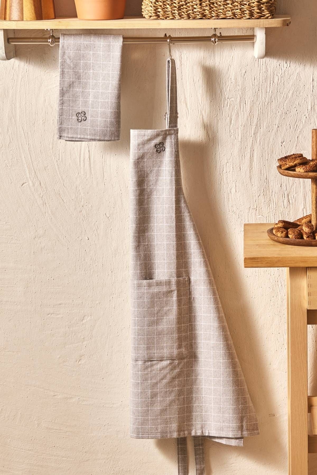 Gift Grey Kitchen Apron Set