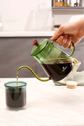 Martina Borosilicate Glass Coffe Kettle/Coffee Pot Green 600 ml