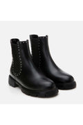 Black Women's Punched Flat Boots