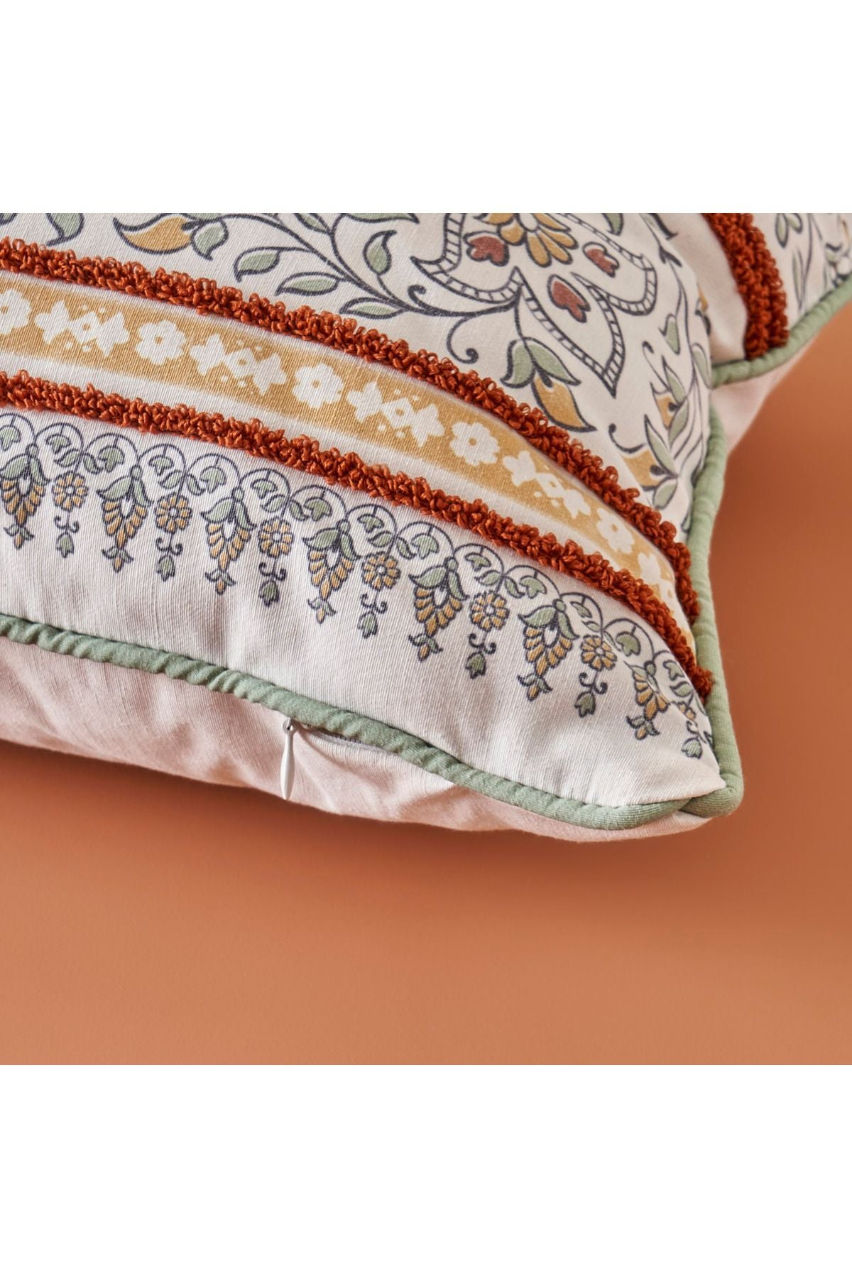 100% Cotton Indian Breeze Embroidered Cushion Cover (35x50 cm)