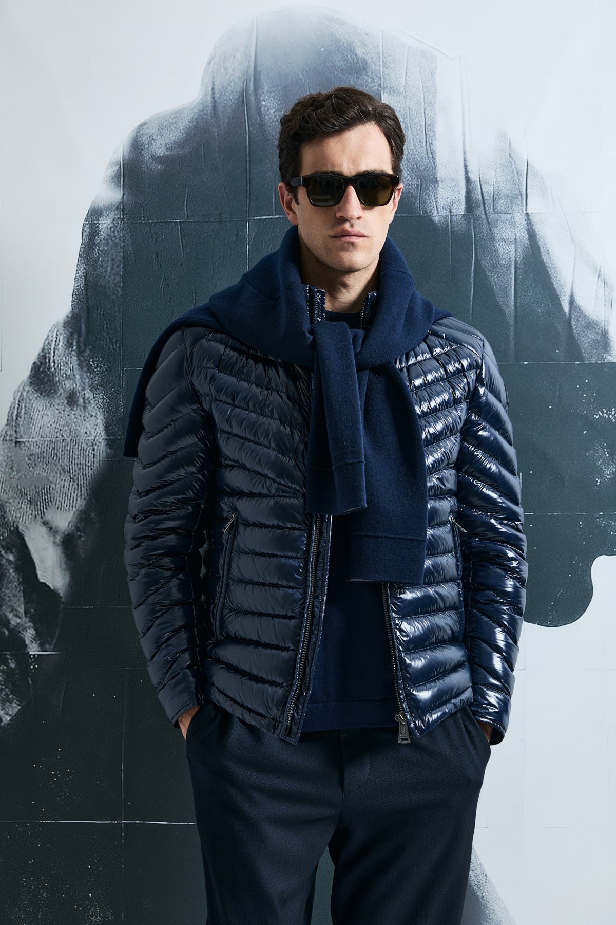 Luc Goose Down Men's Coat Navy