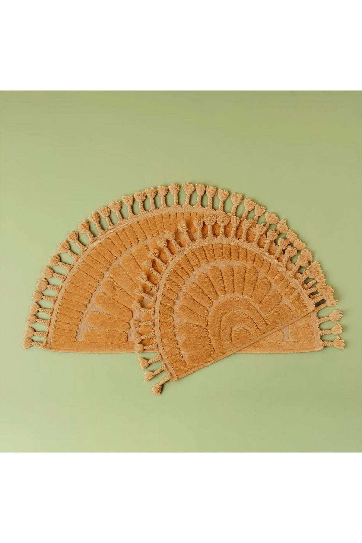 100% Cotton Sunshine Mat Set Mustard (60x100-50x60)