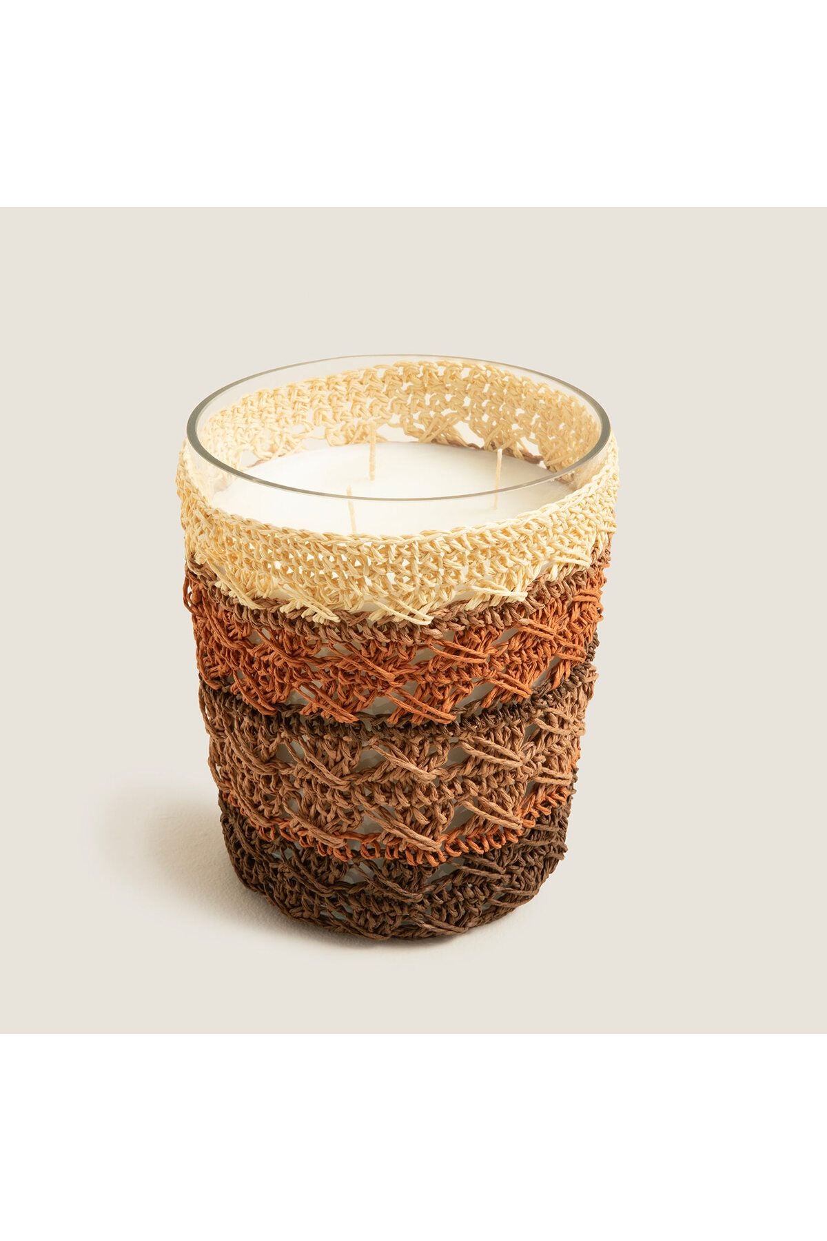 Boho Chic Crochet Scented Candle 14x17cm Natural