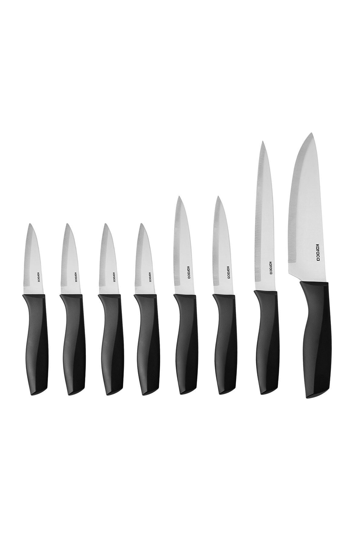 Megacut Round 9 Piece Knife Set Black