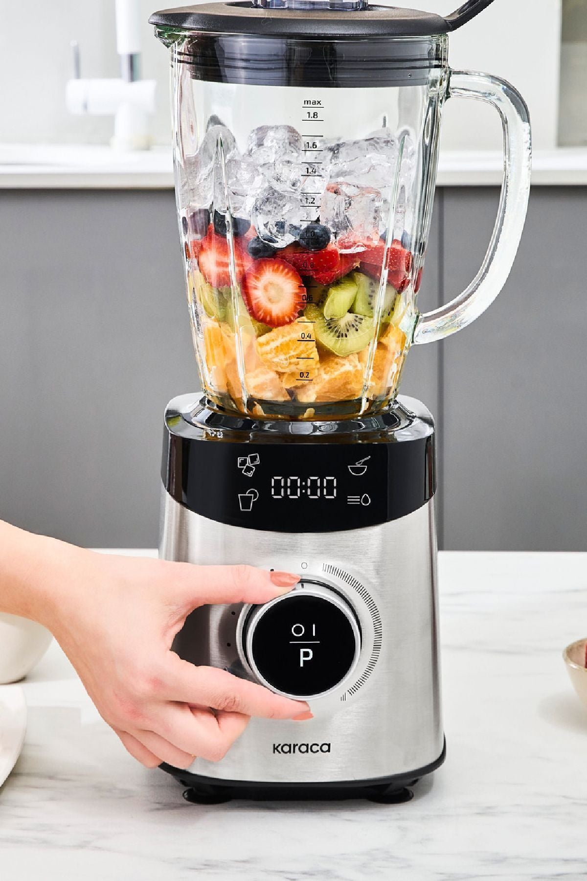 Digital Display Inox Smoothie Blender 1800W