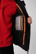 Men's Black Hooded Inside Plush Detailed Water Repellent Windproof Inflatable Coat A32y6046