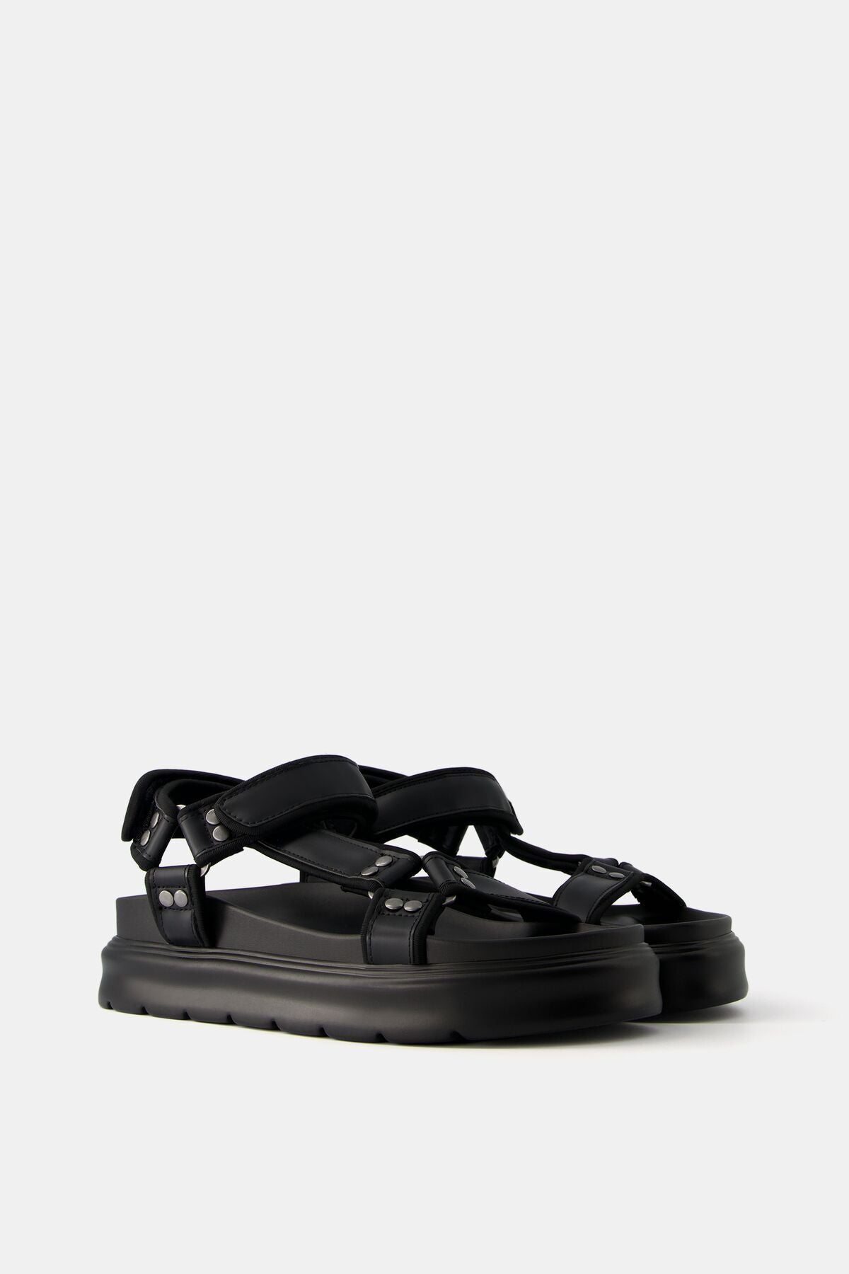 Platform sandals with straps