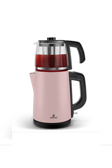 Tea Glass 2 In 1 Steel Tea Maker And Kettle Cosmic Lilac