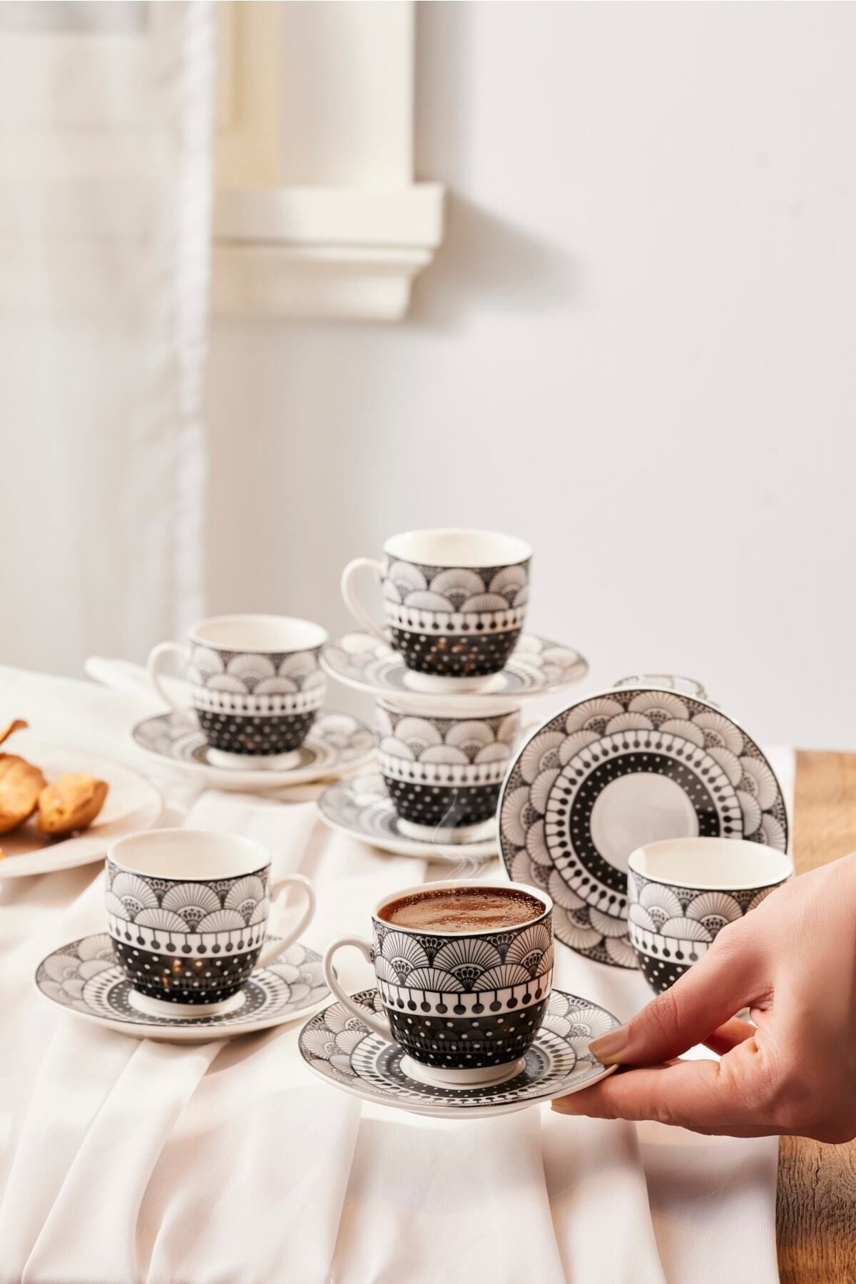 Aysel Coffee Cup Set for 6 Persons 85 Ml