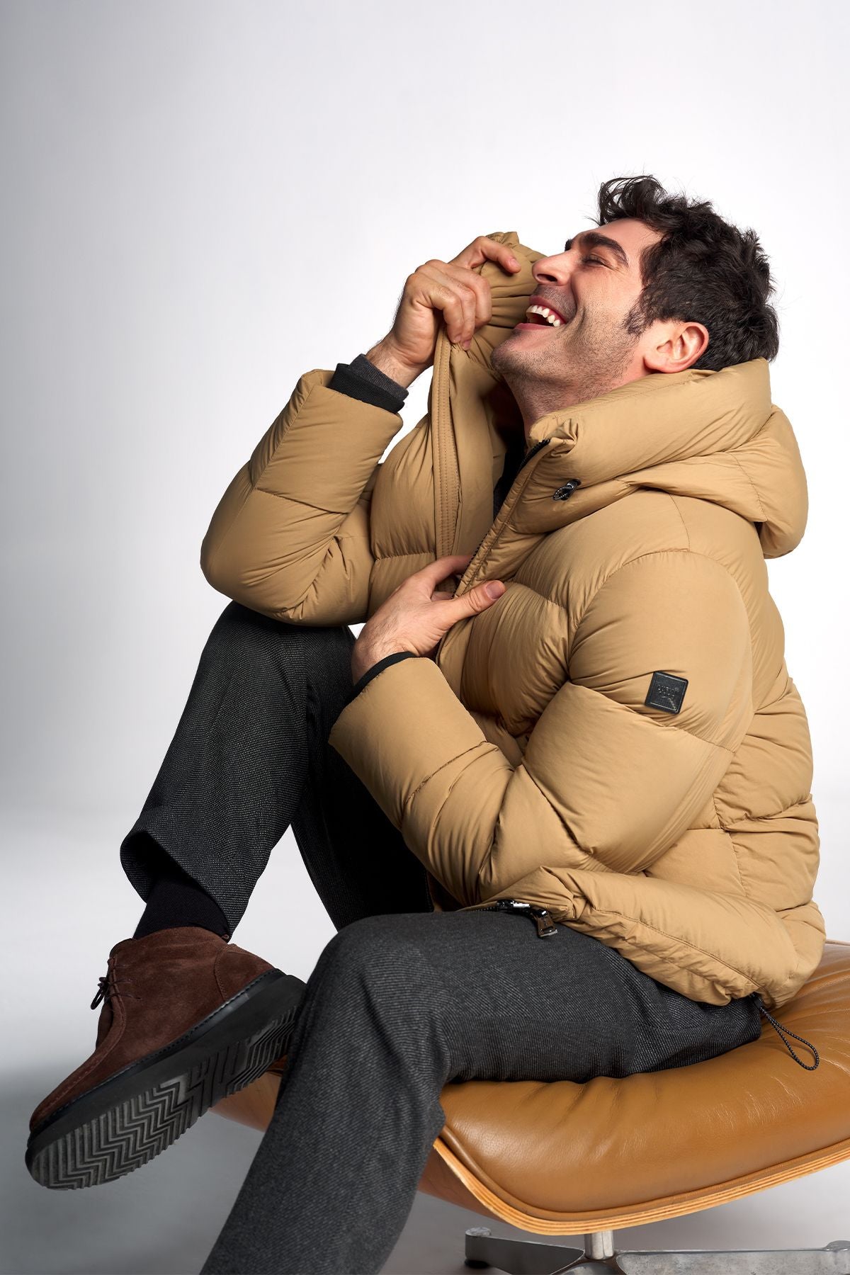 Tommy Goose Down Men's Coat Camel