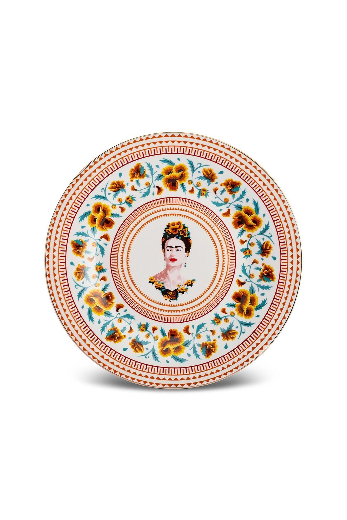 Frida Kahlo 6 Piece Porcelain Cake Set 19 Cm