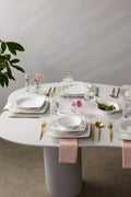 Blaine Platinium 24 Piece 6 Seater Square New Bone Dinner Set