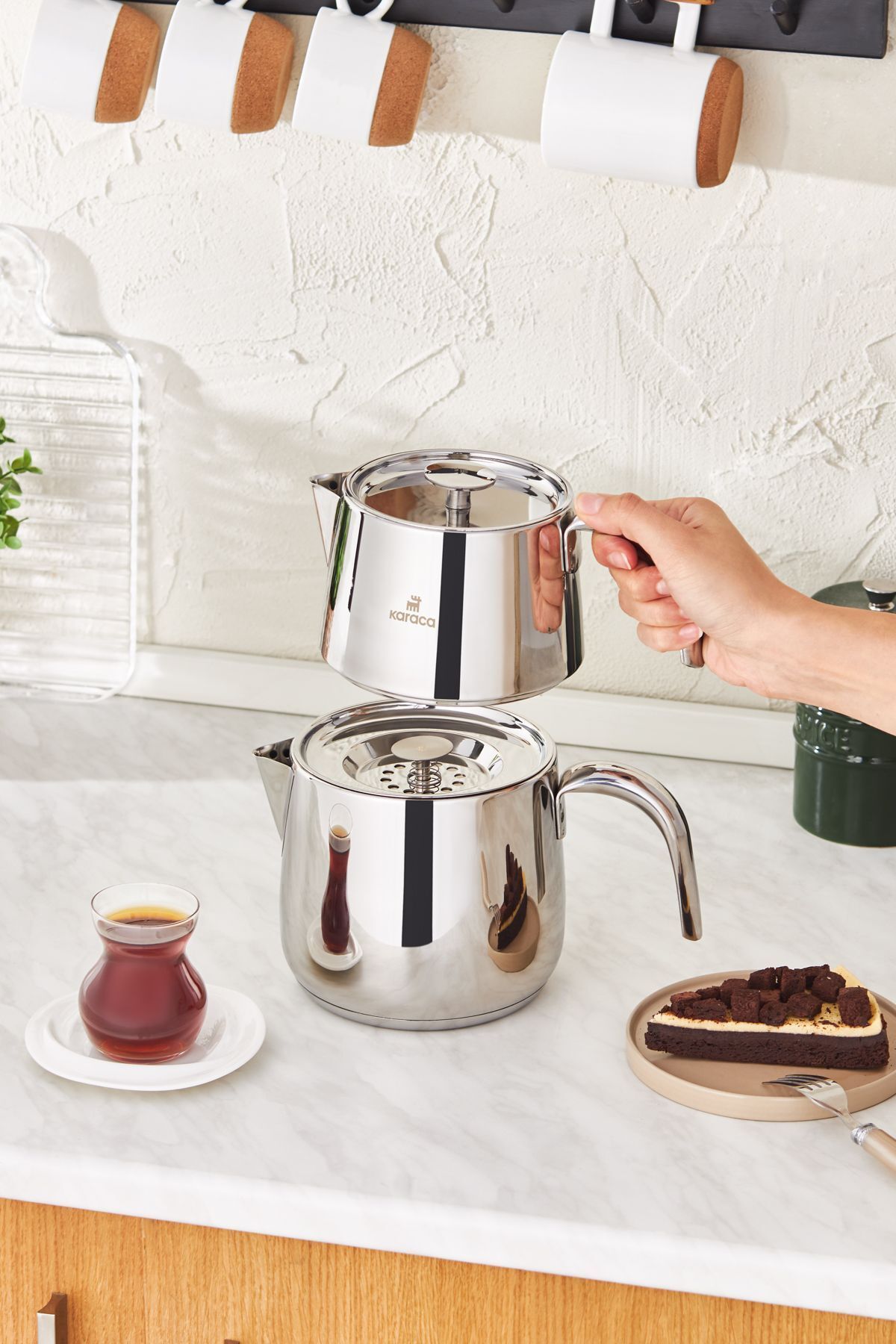 Curve Induction Base Midi Teapot Set