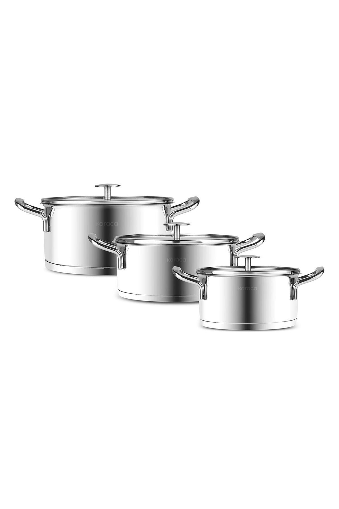 Vapor New 6 Piece Midi Steel Cookware Set with Induction Base