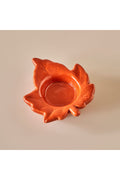 Leaf Candle Holder Red (9x8x3 cm)