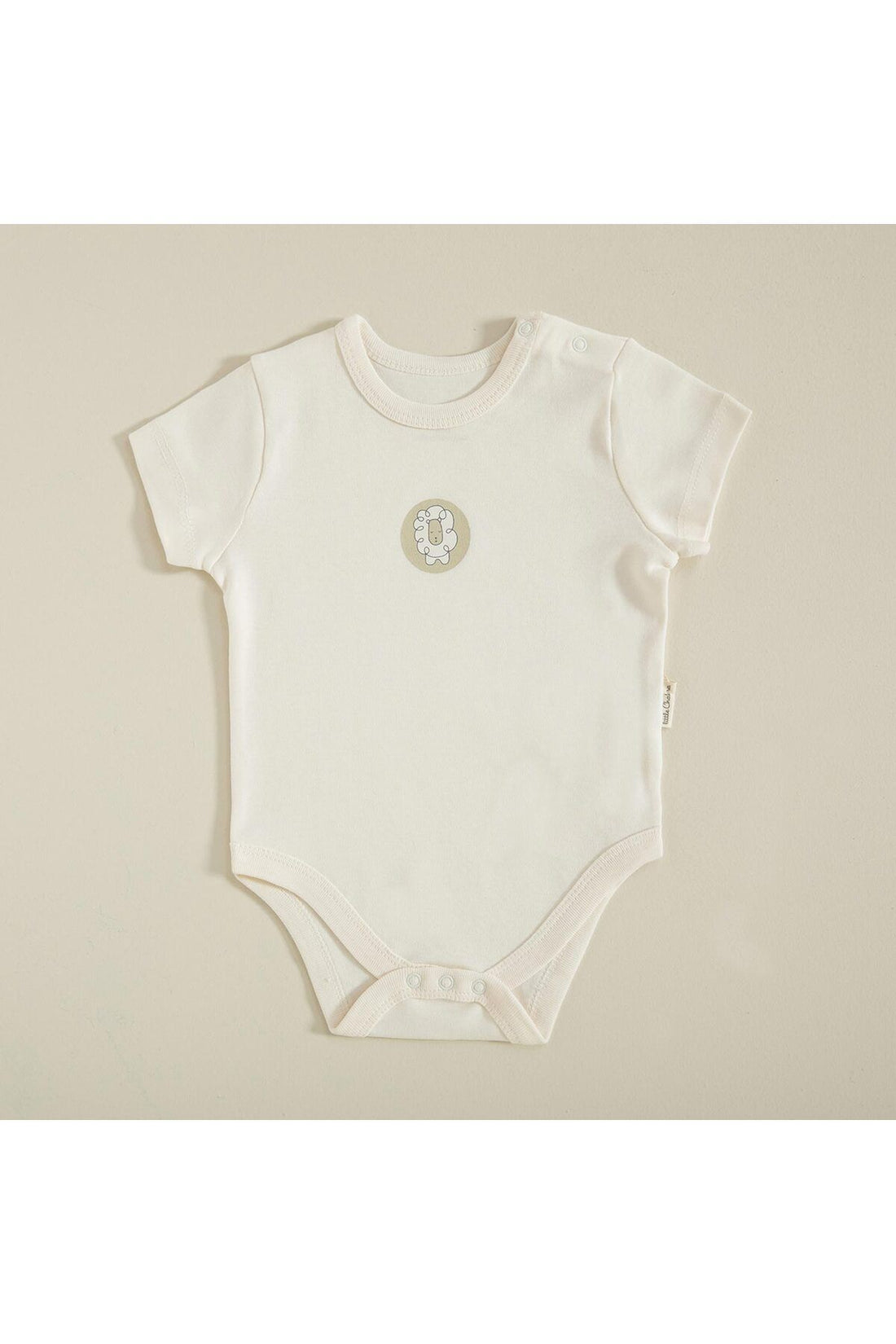 Organic Short Sleeve Bodysuit Ecru