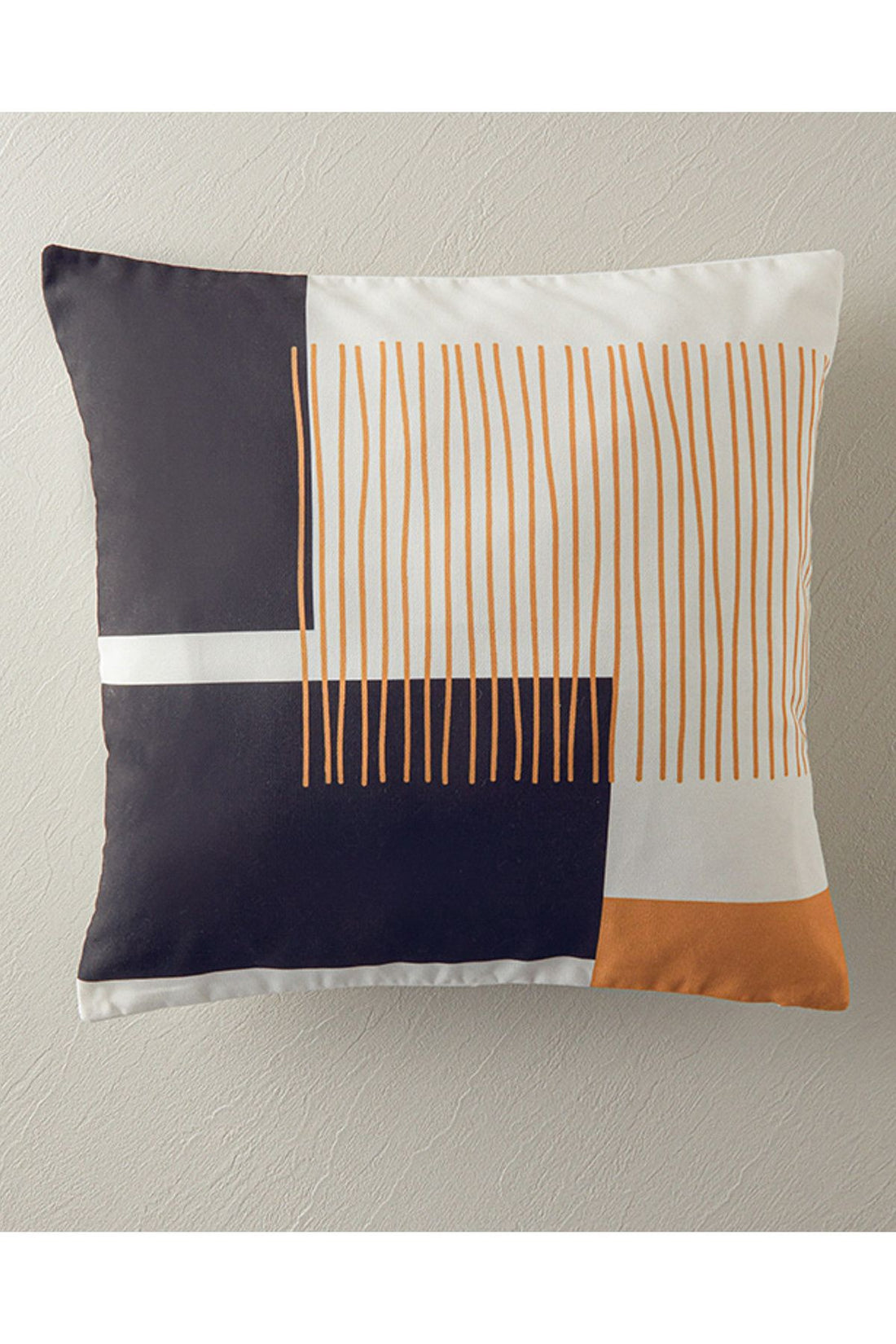 Vika Pillow Cover Black-mustard