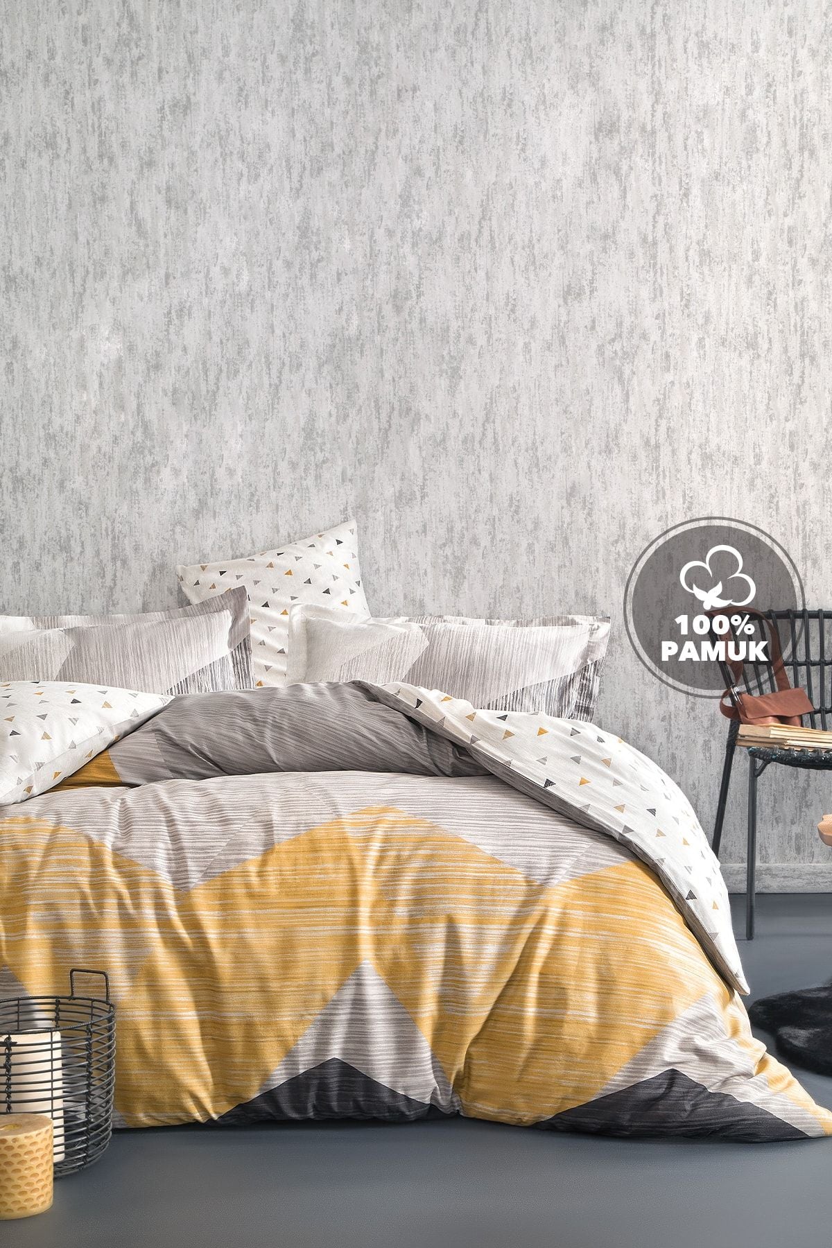 Aden Ranforce Single Size Duvet Cover Set - Grey