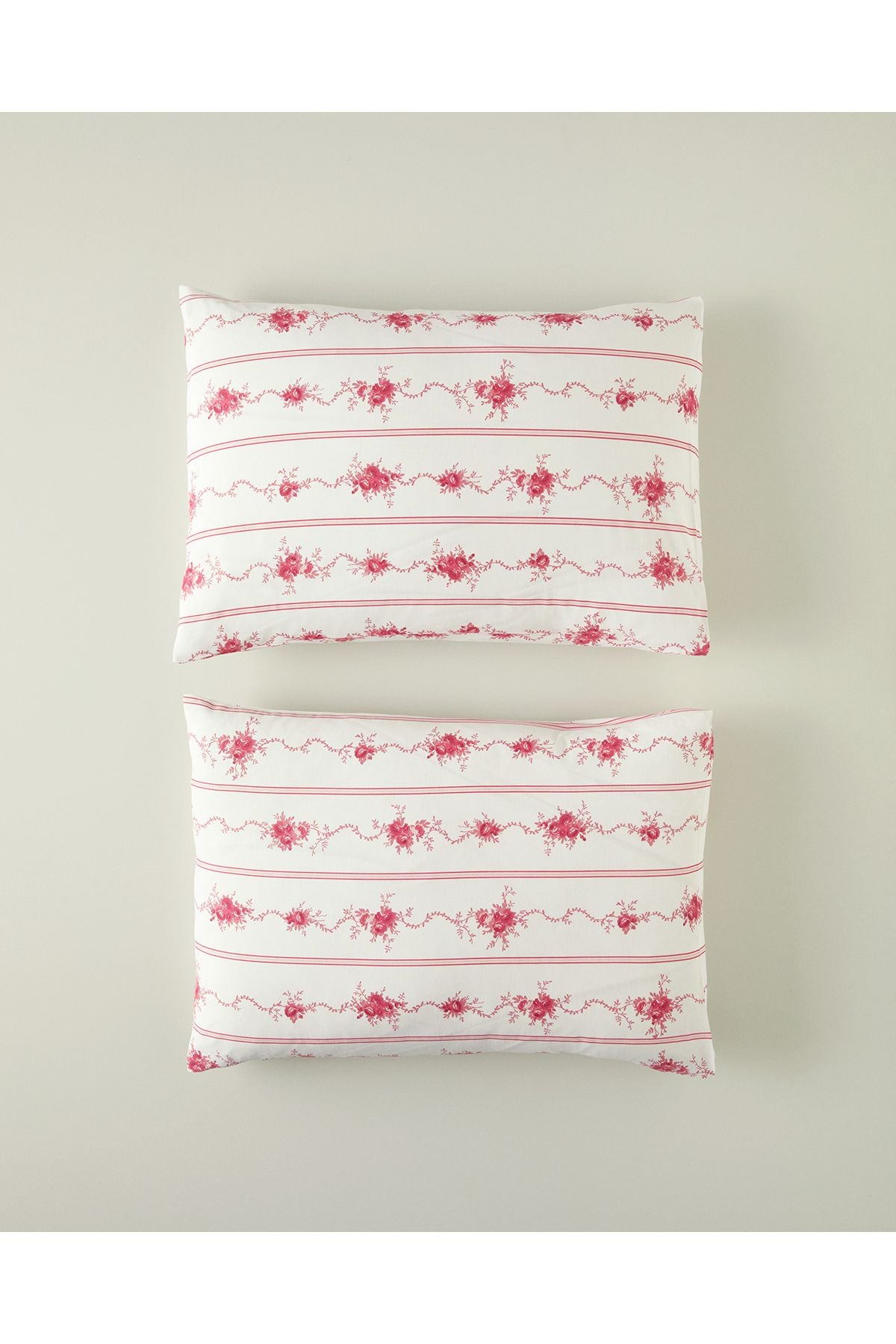 Flower Line 2 Piece Pillowcase Pink