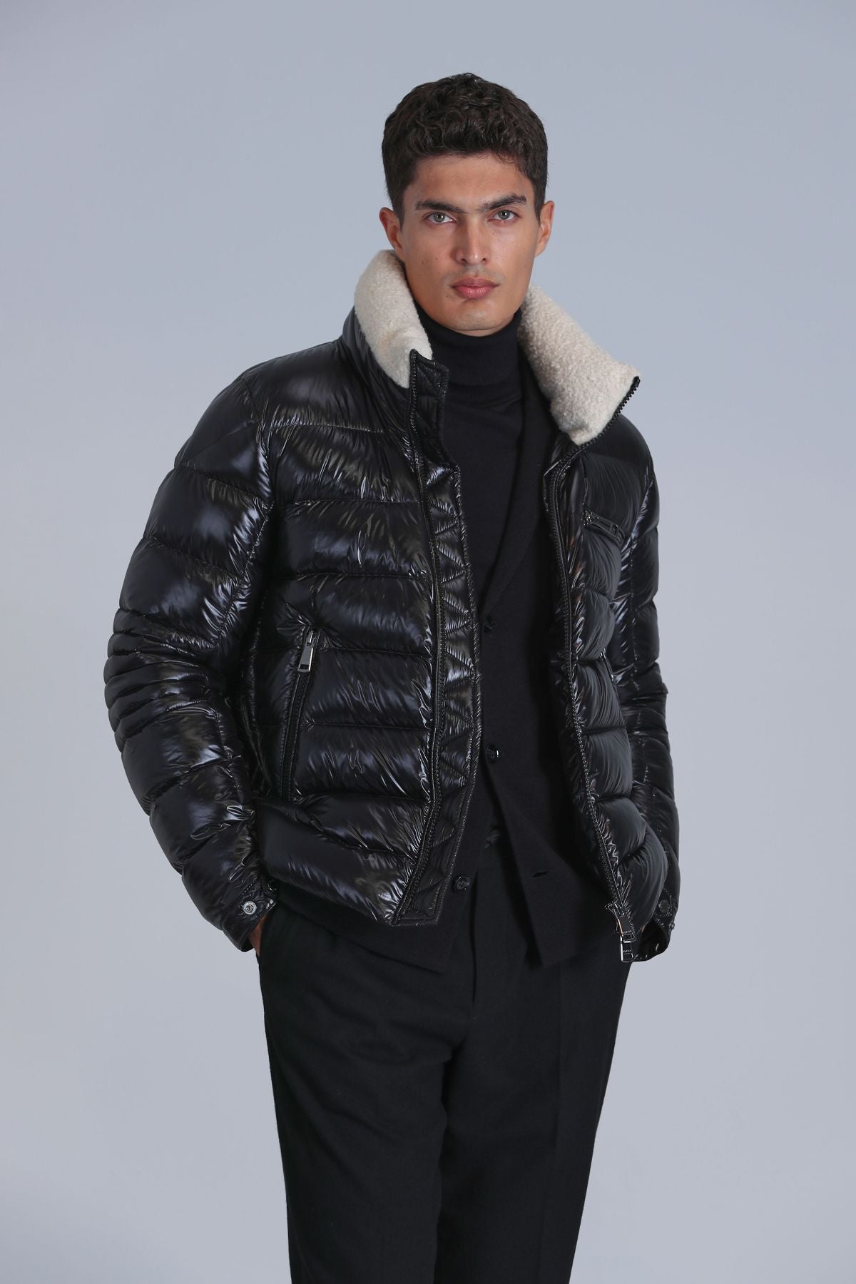 Mark Goose Down Coat Men Black