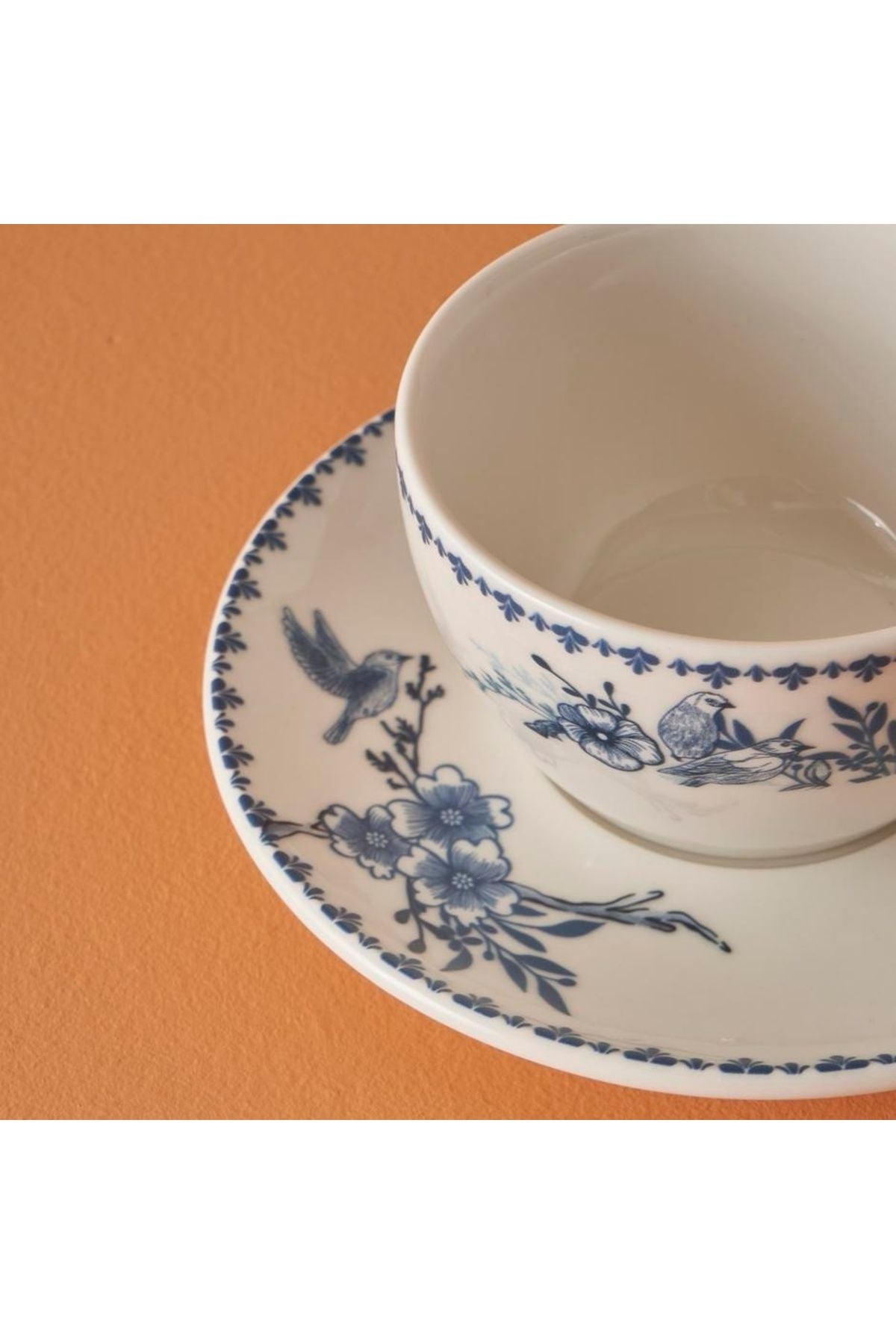 Bleu Blanc Porcelain Tea Cup Set of 2 Blue (270 cc)