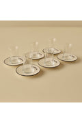 Tea Talk Set of 6 Tea Cups Black (170 cc)