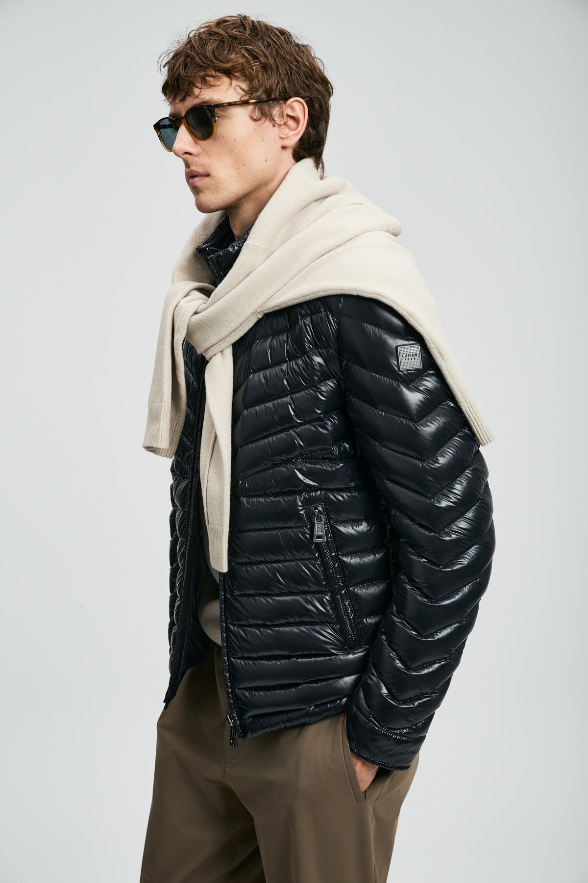 Luc Goose Down Coat Men Black