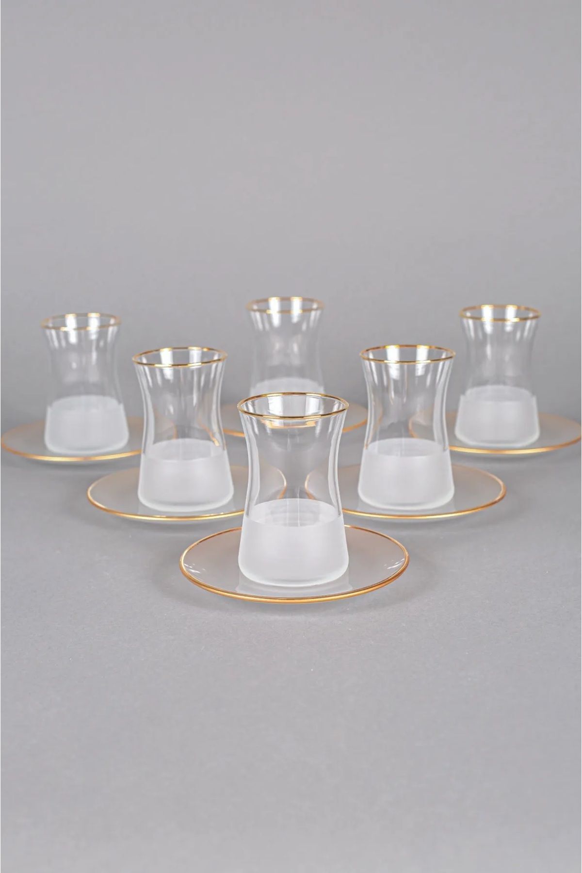 12 Pieces 6 Seater Matte White Tea Set 160cc