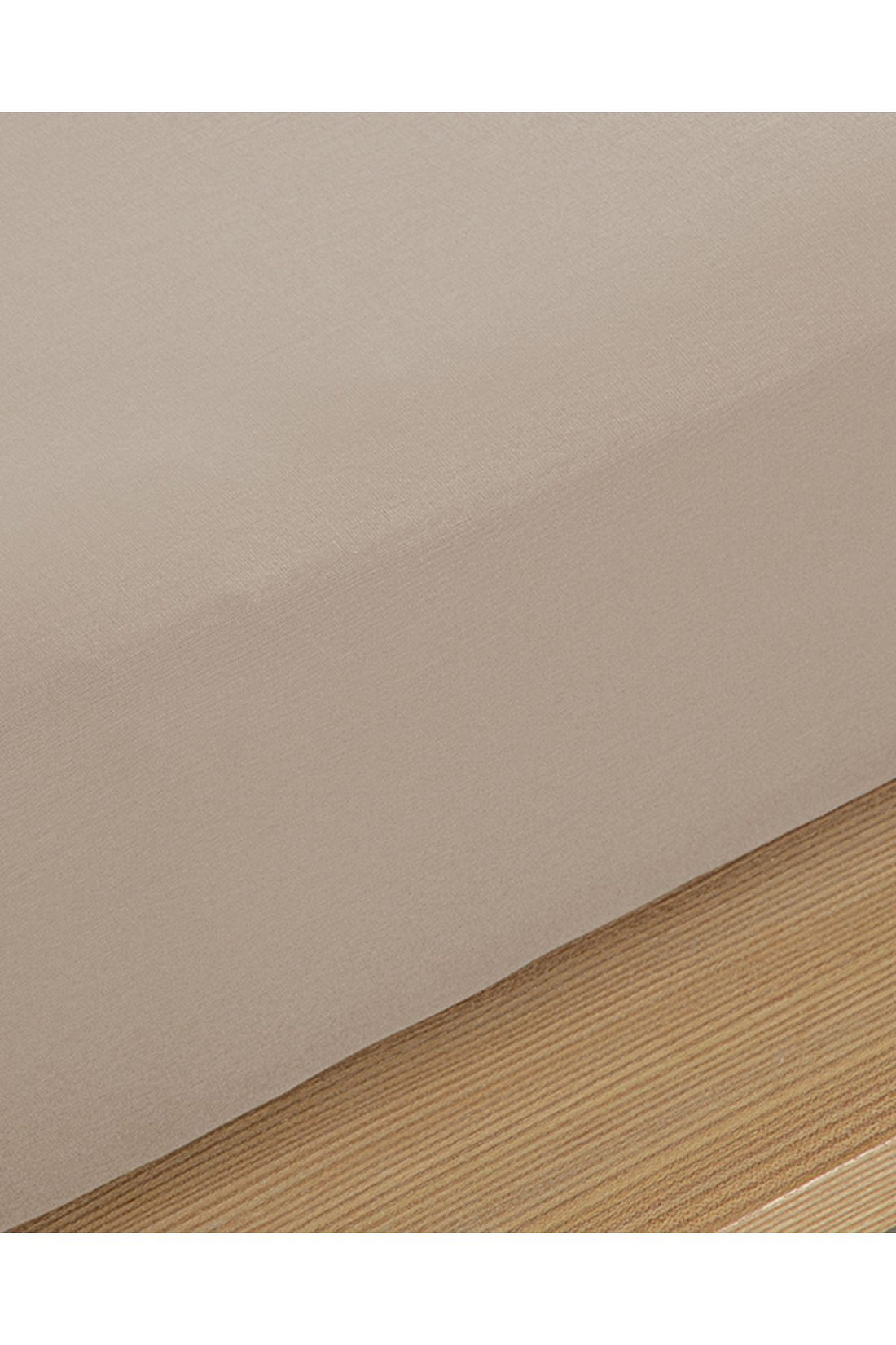 Plain Cotton Single Size Elastic Bed Sheet Coffee Foam