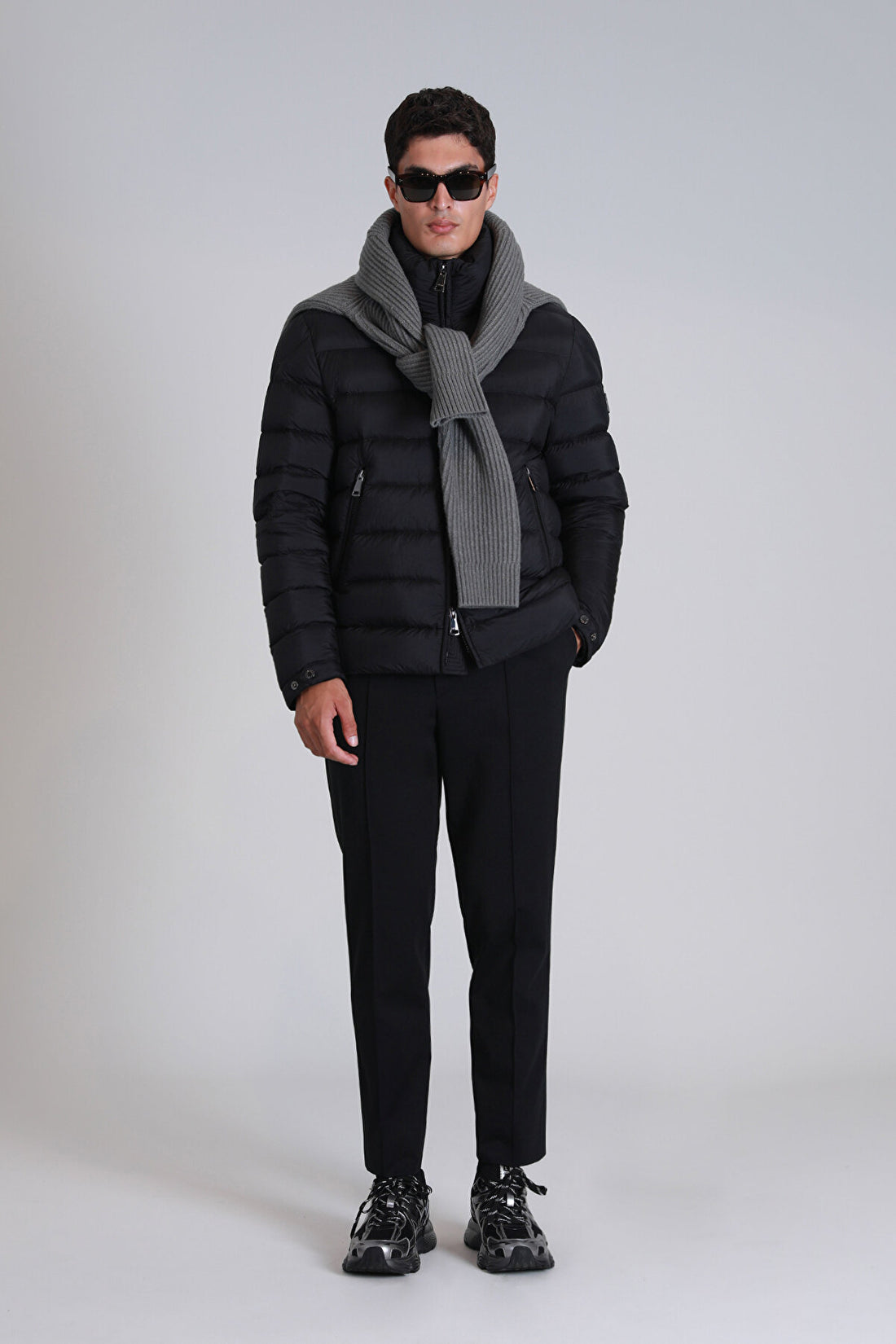 Clow Goose Down Coat Men Black