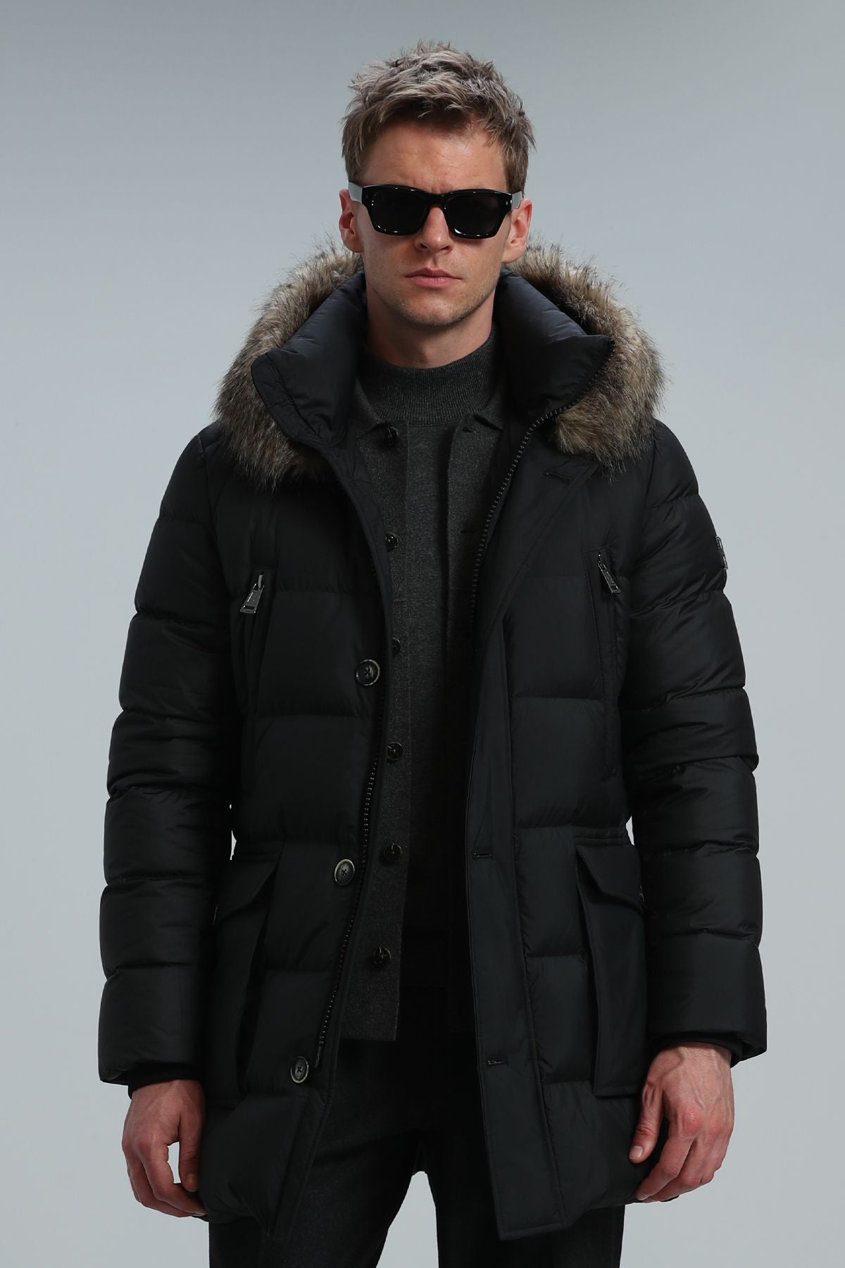 Clark Goose Down Coat Men Black