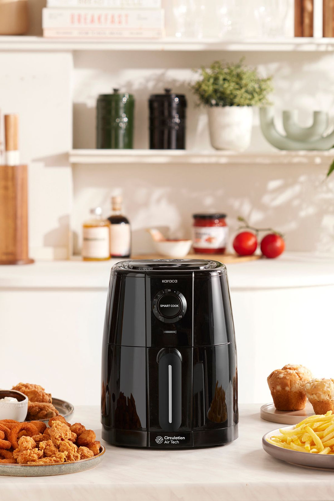 Smart Cook Compact Airfryer Black 2 Seater with Time Adjustment Up to 60 Minutes