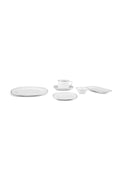 Padoca 26 Pieces 6 Seater New Bone Breakfast/Serving Set Half Square Platinum