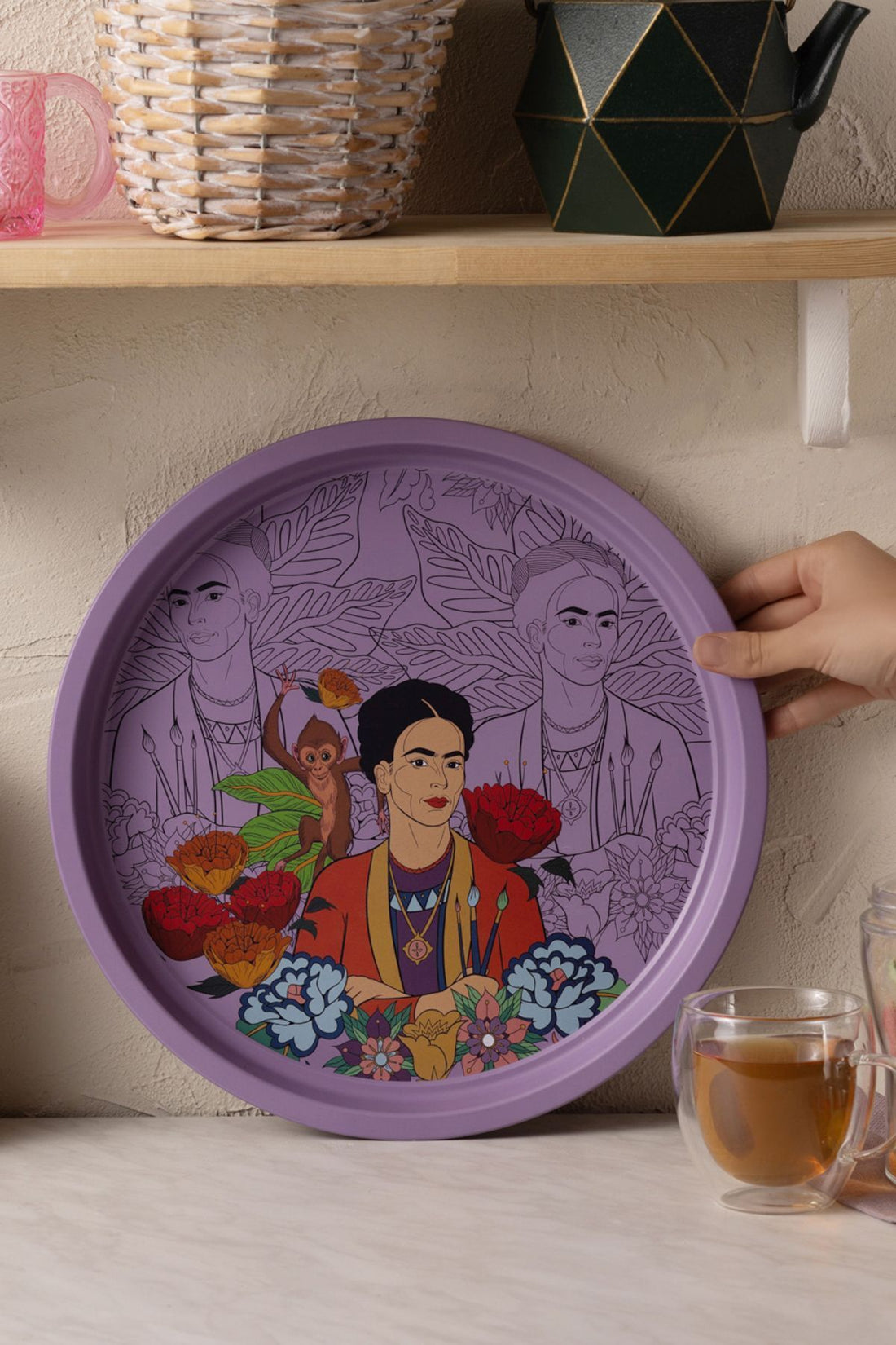 Frida Metal Round Tray 35 Cm