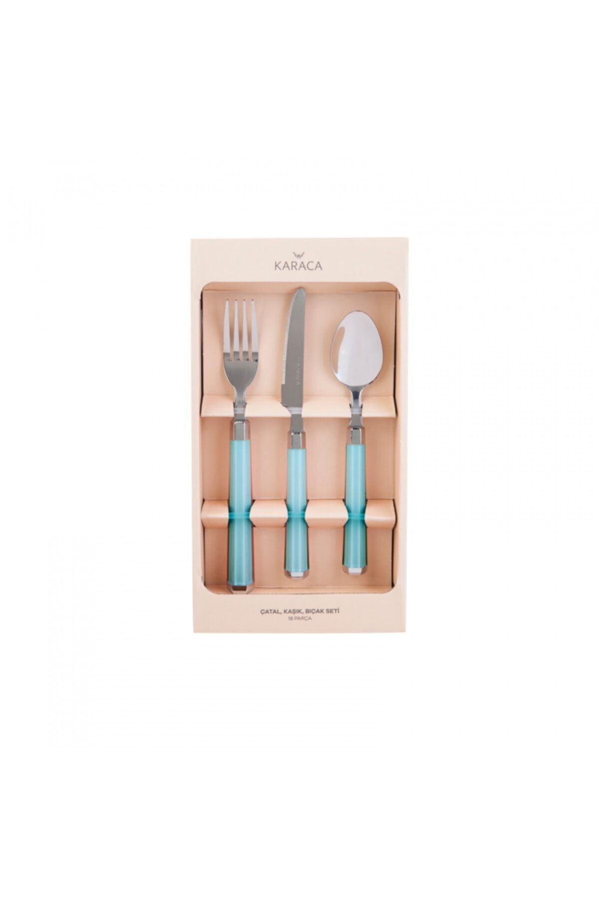 Freya Green 18 Pieces 6 Seater Dessert Fork Spoons Knife Set