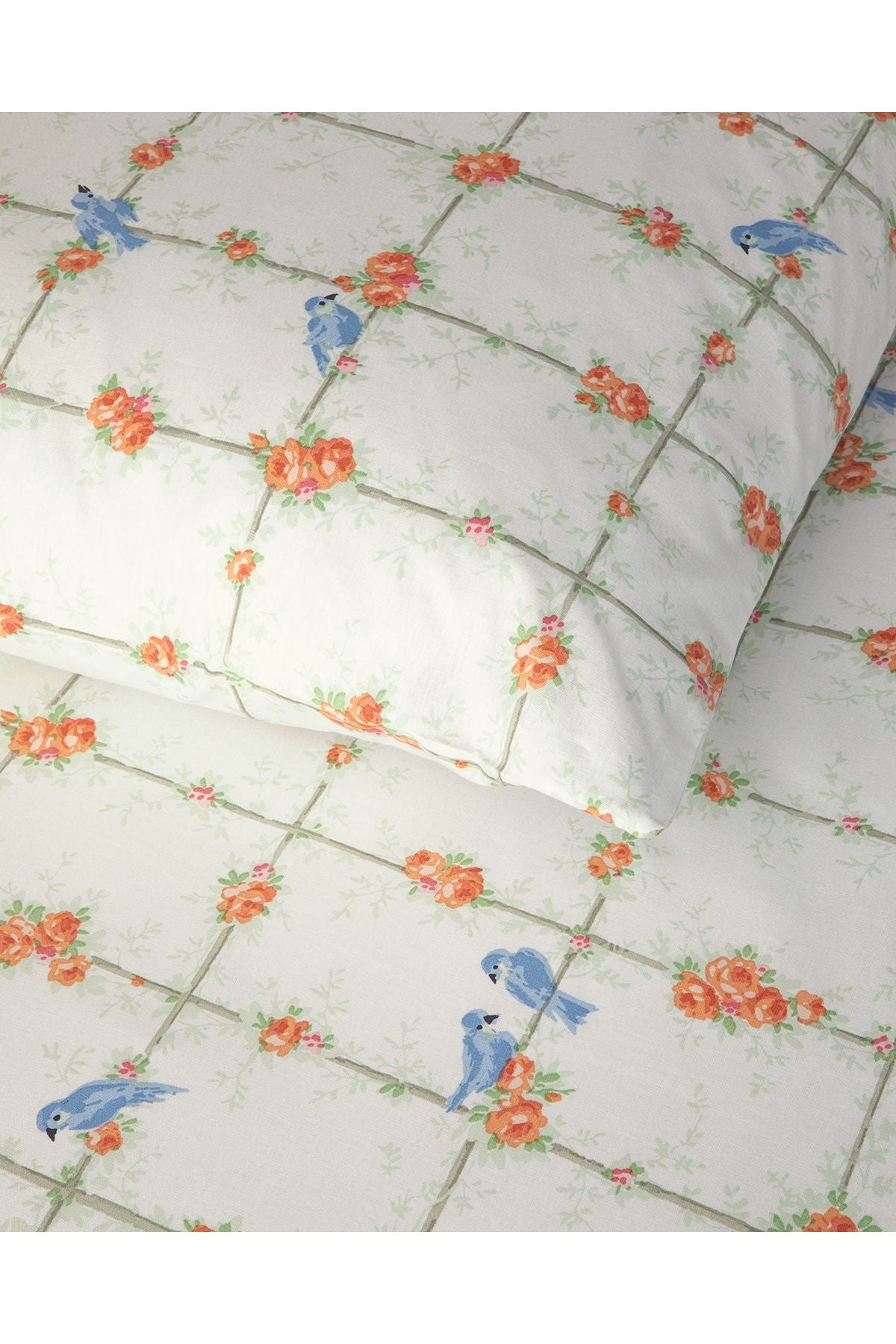 Mystery Birds Single Size Duvet Cover Set Green