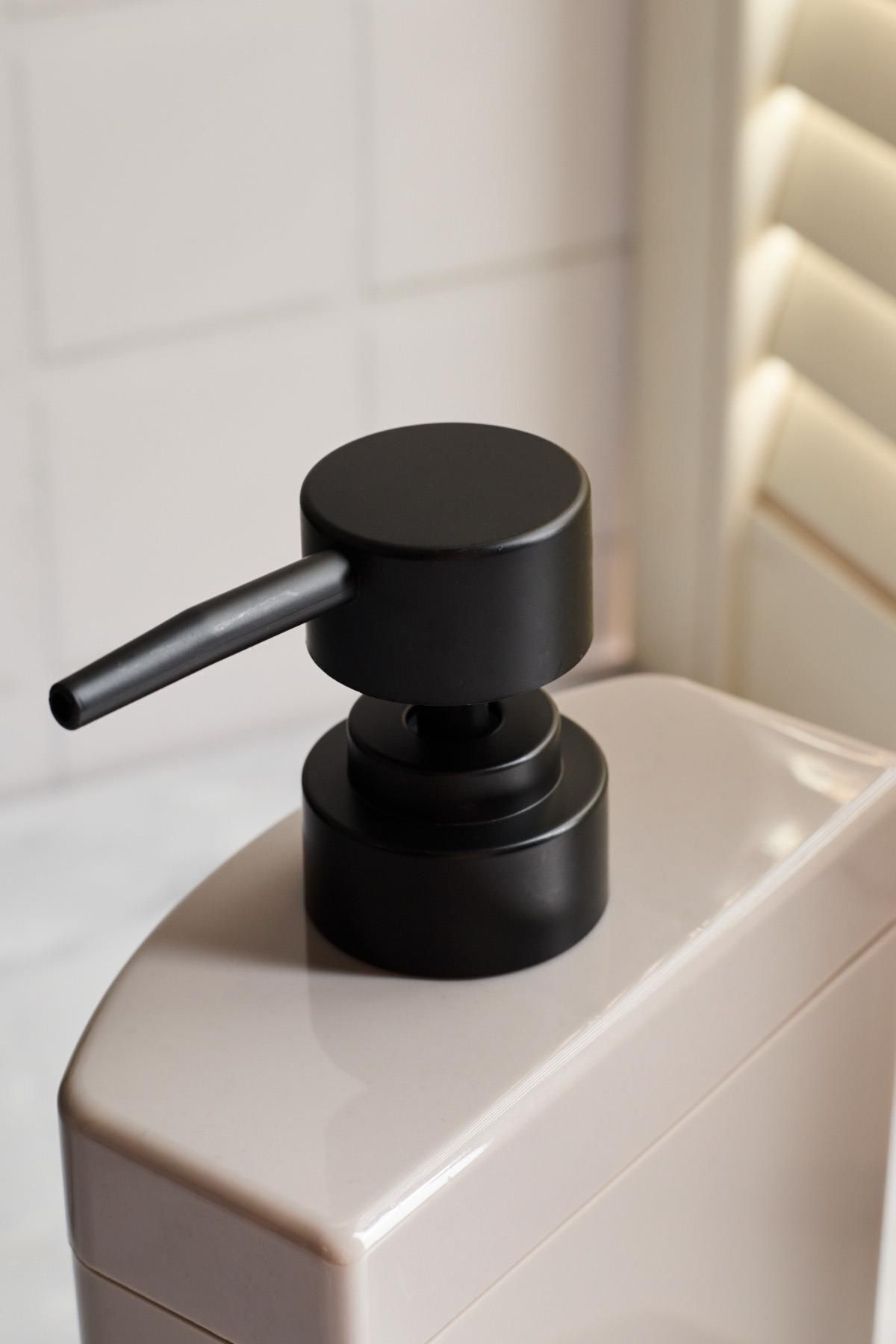 Barton Taupe Kitchen Liquid Soap Dispenser Acrylic with Sponge