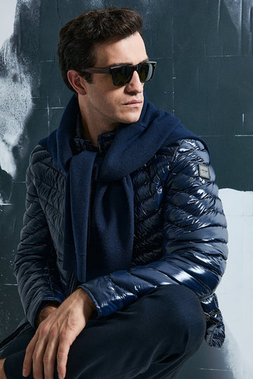 Luc Goose Down Men's Coat Navy