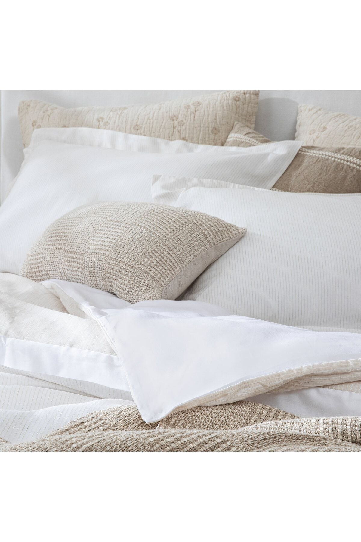 Dorıan Duvet Cover Set Double Size Ecru/Beige