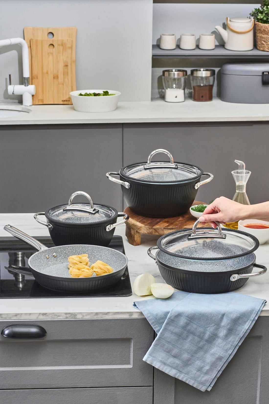 Biogranite Lopus 7 Piece Cookware Set