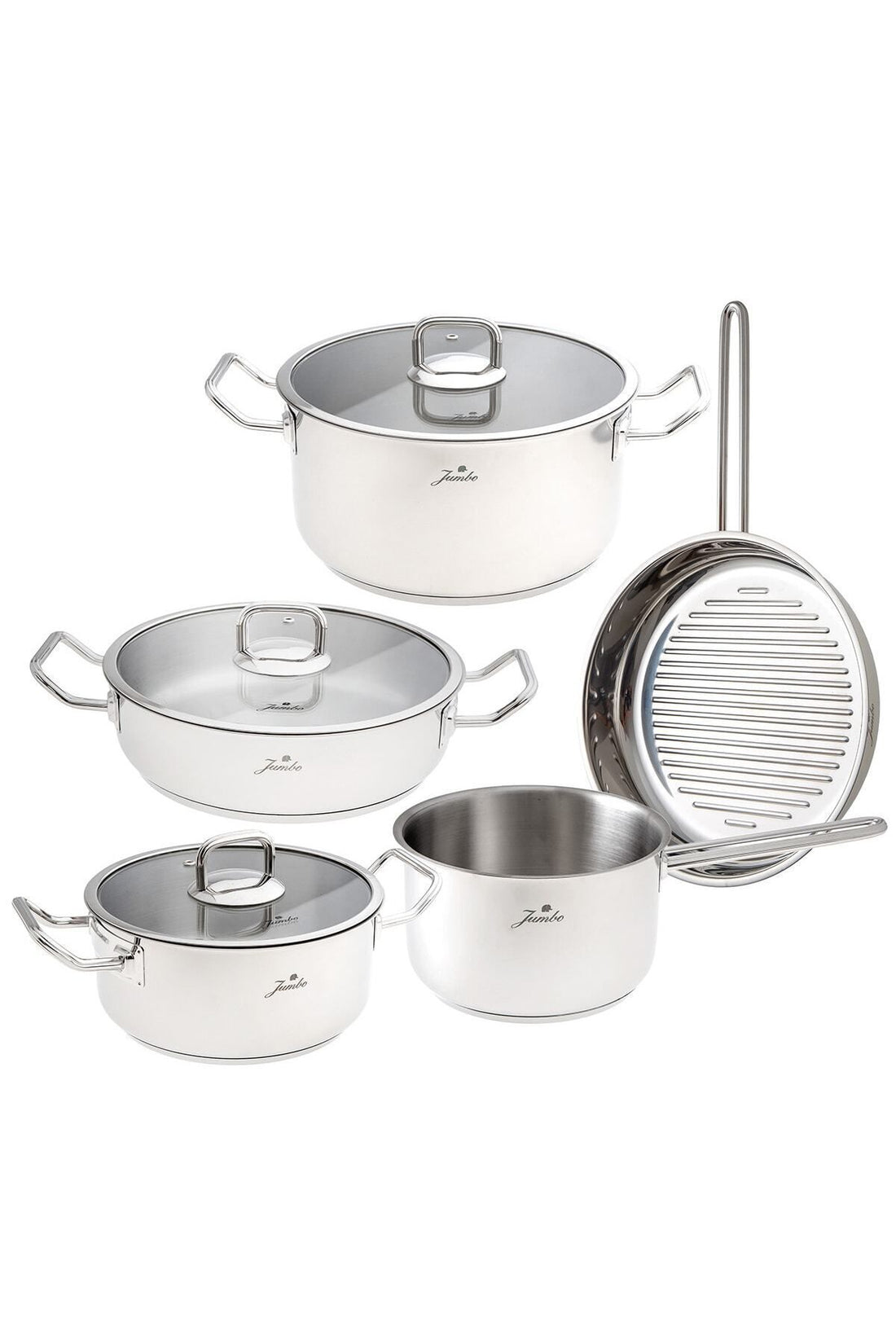 Proshine Steel 8 Piece Cookware Set