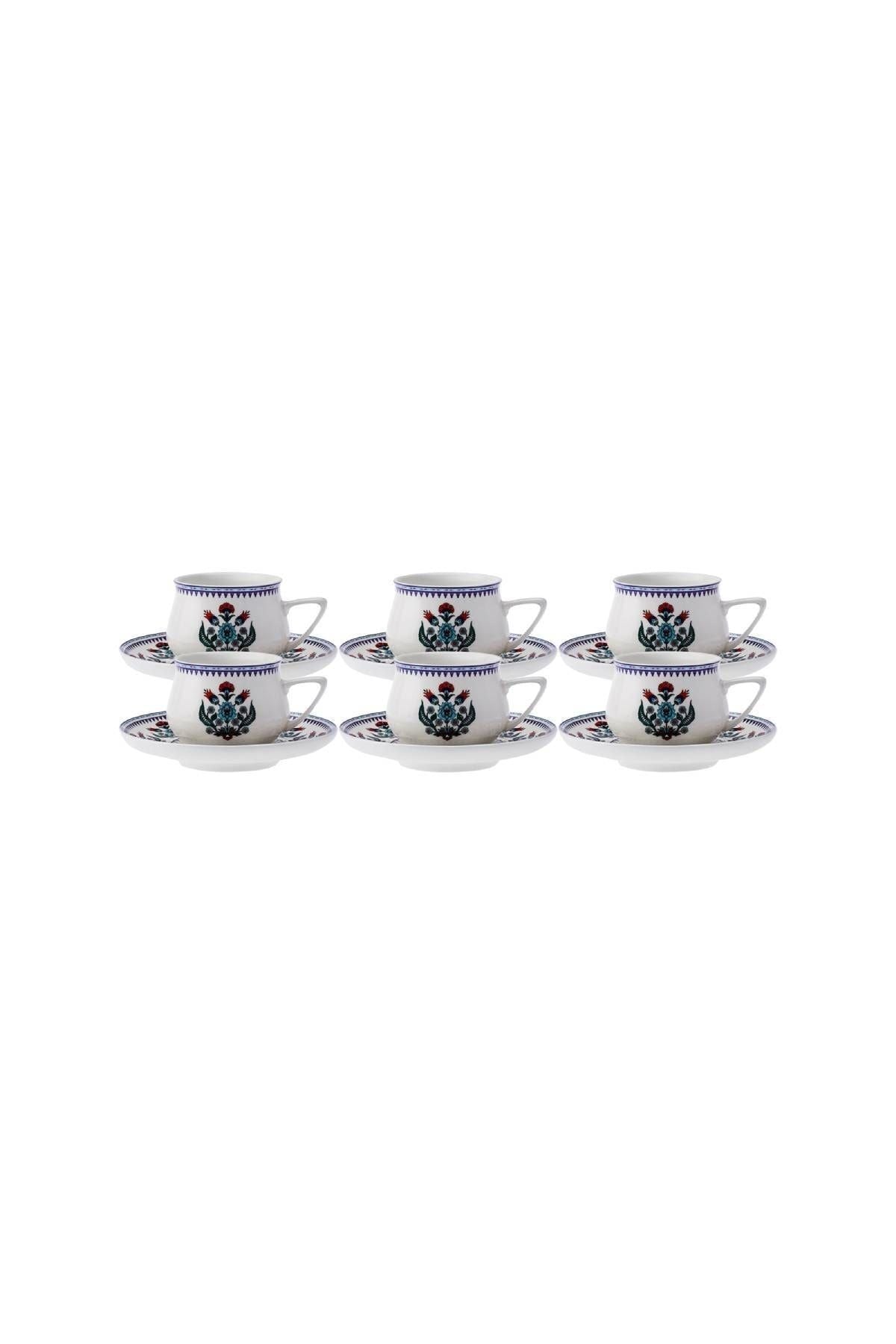 Tile 6 Person Coffee Cup Set 100 ml