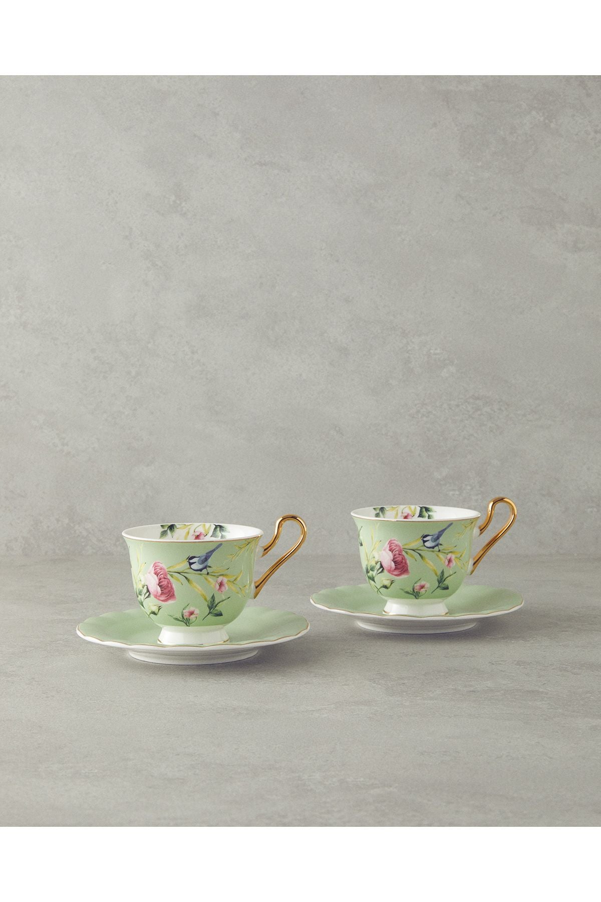 Vanilla New Bone China 4 Piece 2 Seater Cup Set Light Green