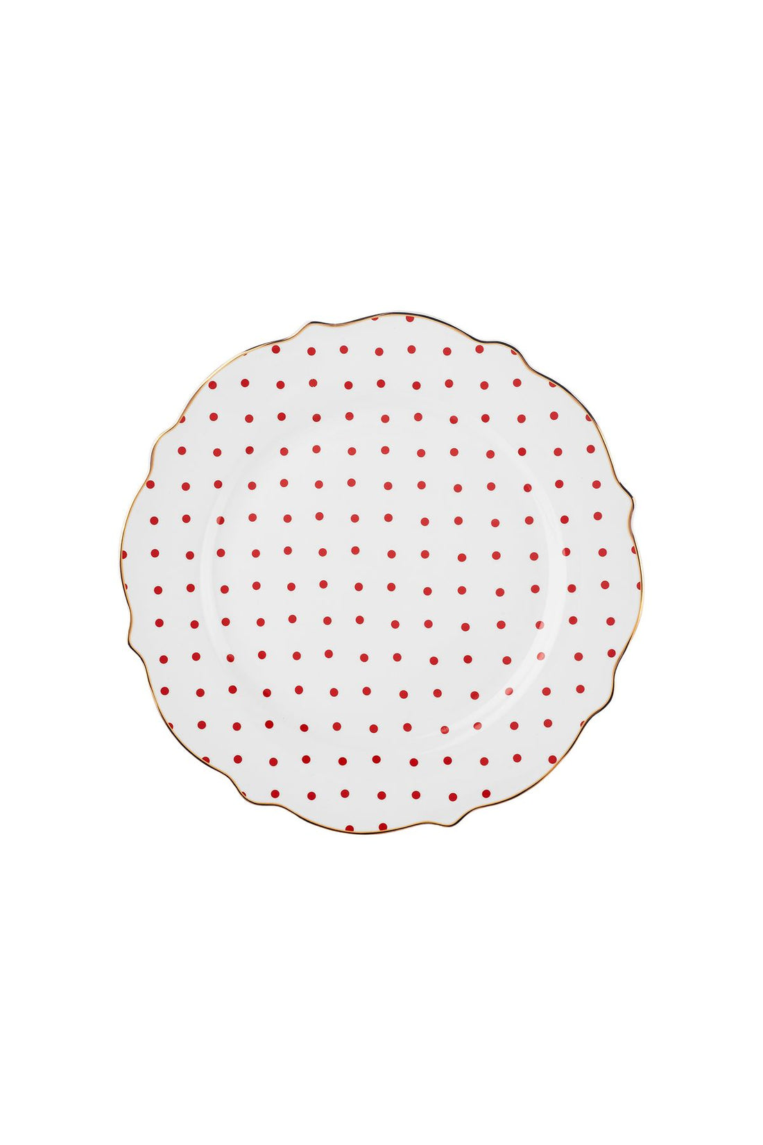 New Romantic Polka Dot Cake Plate 21 cm Red