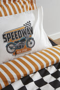 Young Speed Way 100% Cotton Single Size Fitted Duvet Cover Set